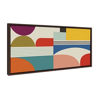 Sylvie Mid Century Modern Pattern Framed Canvas by Rachel Lee of My Dream Wall