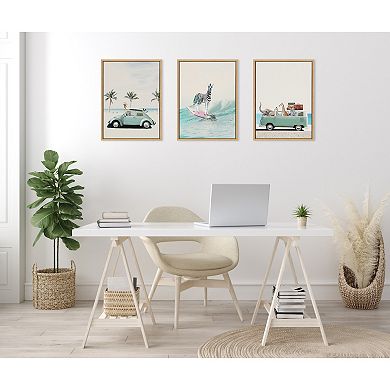 Sylvie Summer Adventures Framed Canvas by July Art Prints
