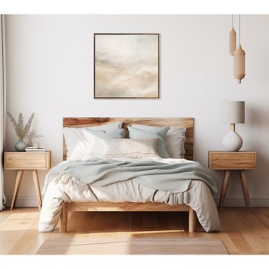 Sylvie Tonal Abstract Framed Canvas by The Creative Bunch Studio