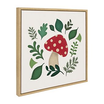 Sylvie Red Magic Mushrooms Framed Canvas by Carey Copeland