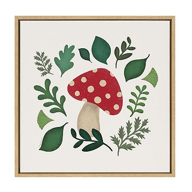 Sylvie Red Magic Mushrooms Framed Canvas by Carey Copeland