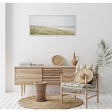 Sylvie Peaceful and Serene Coastal Landscape Framed Canvas by The Creative Bunch Studio