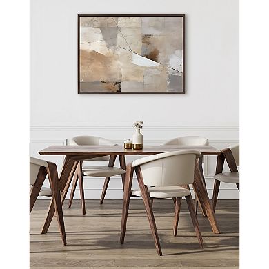 Sylvie Contemporary Neutral Textured Abstract Framed Canvas by The Creative Bunch Studio