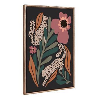 Sylvie Beaded Wild Garden Framed Canvas by Oris Eddu