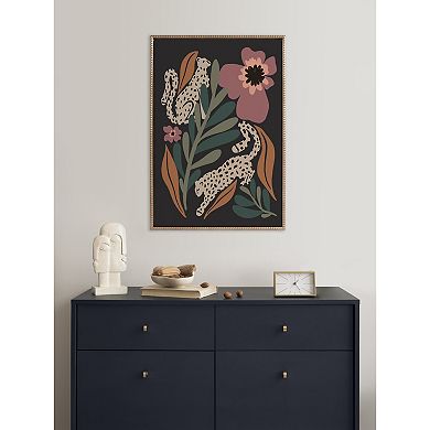 Sylvie Beaded Wild Garden Framed Canvas by Oris Eddu