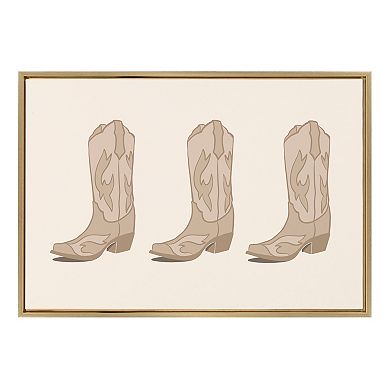 Sylvie Cowboy Boots Landscape Framed Canvas by Honey Island Studio