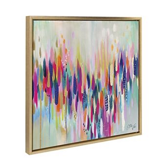 Sylvie Brushstroke 154 Framed Canvas by Jessi Raulet of Ettavee