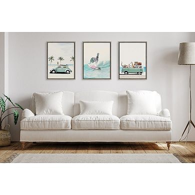 Sylvie Summer Animal Adventures Framed Canvas by July Art Prints