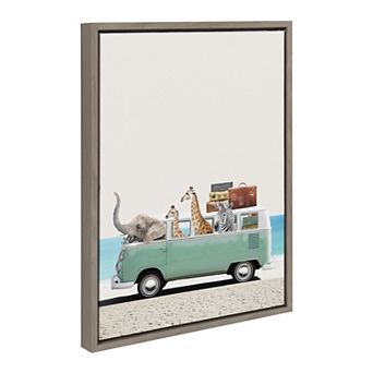 Sylvie Summer Animal Adventures Framed Canvas by July Art Prints