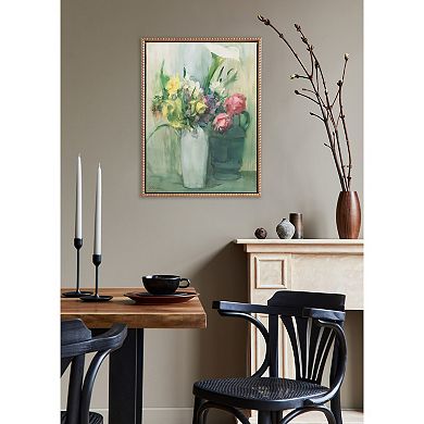 Sylvie Beaded Flowers, 1880 Framed Canvas by The Art Institute of Chicago