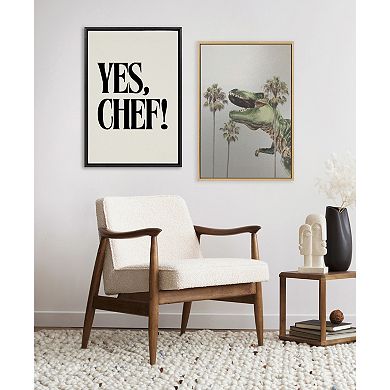 Sylvie Yes Chef Framed Canvas by Saint and Sailor Studios