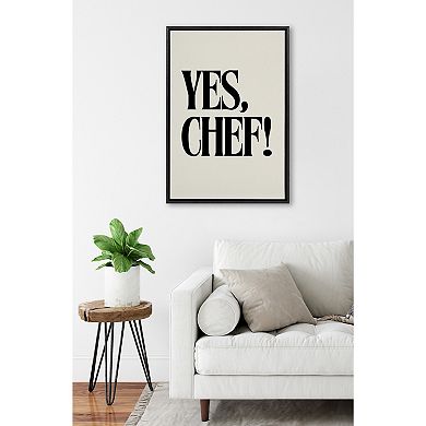 Sylvie Yes Chef Framed Canvas by Saint and Sailor Studios