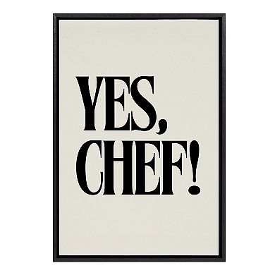 Sylvie Yes Chef Framed Canvas by Saint and Sailor Studios