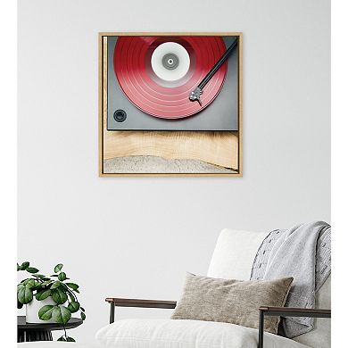 Sylvie Vinyl Vibes Color Framed Canvas by Emiko and Mark Franzen of F2Images