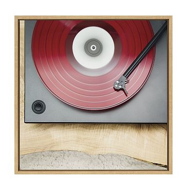 Sylvie Vinyl Vibes Color Framed Canvas by Emiko and Mark Franzen of F2Images