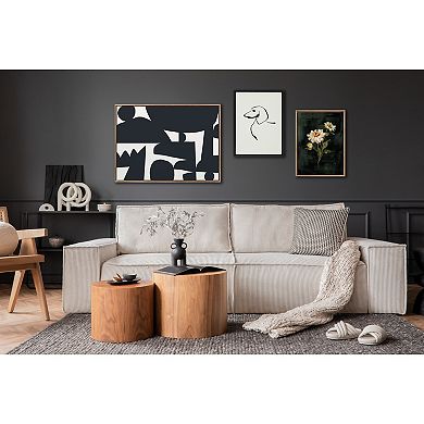 Sylvie Beaded Quiet Jungle I Framed Canvas by Kelly Knaga