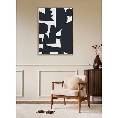 Sylvie Beaded Quiet Jungle I Framed Canvas by Kelly Knaga