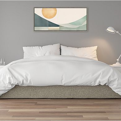 Sylvie Abstract Geometric Coastal Landscape Framed Canvas by The Creative Bunch Studio