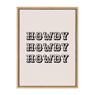 Sylvie Howdy Western Framed Canvas by Honey Island Studio