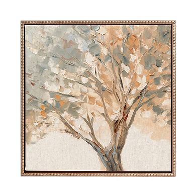 Sylvie Beaded Mediterranean Tree Framed Canvas by The Creative Bunch Studio