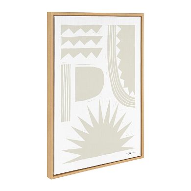 Sylvie Burst Neutral Framed Canvas by Statement Goods