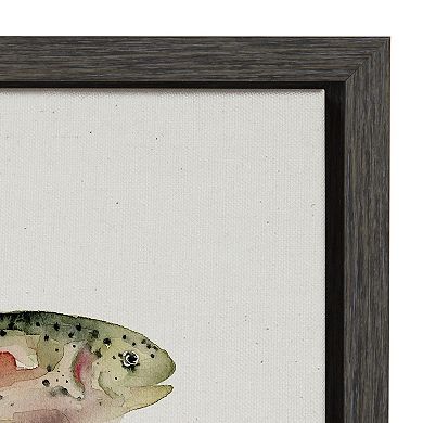 Sylvie Rainbow Trout Framed Canvas by Cathy Zhang