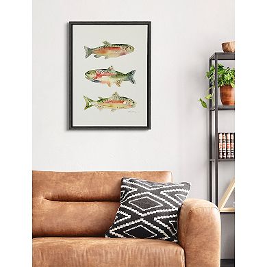 Sylvie Rainbow Trout Framed Canvas by Cathy Zhang