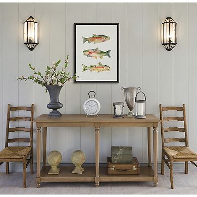 Sylvie Rainbow Trout Framed Canvas by Cathy Zhang