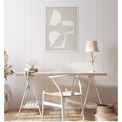 Sylvie Eye Catching Sleek Abstract 3 Framed Canvas by The Creative Bunch Studio