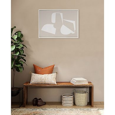 Sylvie Eye Catching Sleek Abstract 3 Framed Canvas by The Creative Bunch Studio