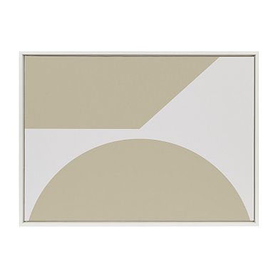 Sylvie Minimal Max Mod I Soft Neutral Framed Canvas by The Creative Bunch Studio