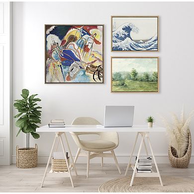 Sylvie Katsushika Hokusai Under the Wave off Kanagawa Framed Canvas by The Art Institute of Chicago