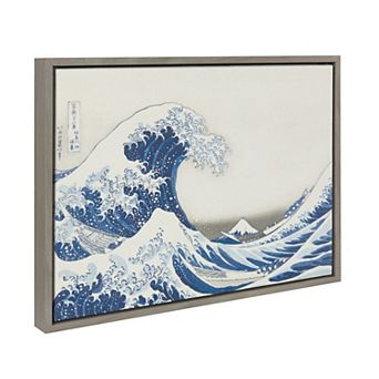 Sylvie Katsushika Hokusai Under the Wave off Kanagawa Framed Canvas by The Art Institute of Chicago