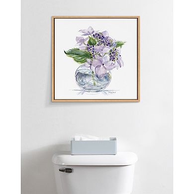 Sylvie Hydrangea Blossom Bud Framed Canvas by Patricia Shaw