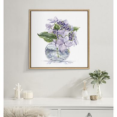 Sylvie Hydrangea Blossom Bud Framed Canvas by Patricia Shaw