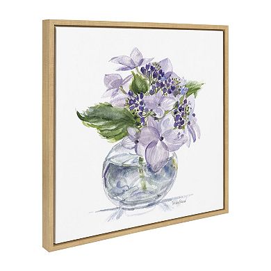 Sylvie Hydrangea Blossom Bud Framed Canvas by Patricia Shaw