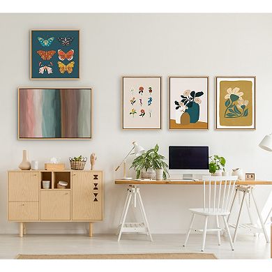 Sylvie Happy Flowers Framed Canvas by Oris Eddu