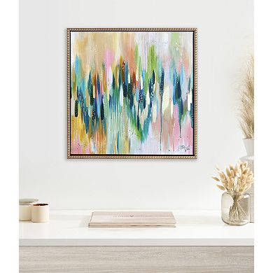Sylvie Beaded EV Brushstroke 155 Framed Canvas by EttaVee