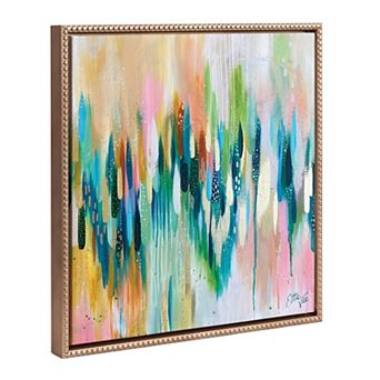 Sylvie Beaded EV Brushstroke 155 Framed Canvas by EttaVee