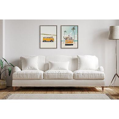 Sylvie Beach Adventures Framed Canvas by July Art Prints