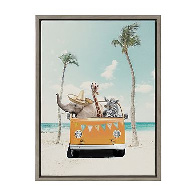 Sylvie Beach Adventures Framed Canvas by July Art Prints