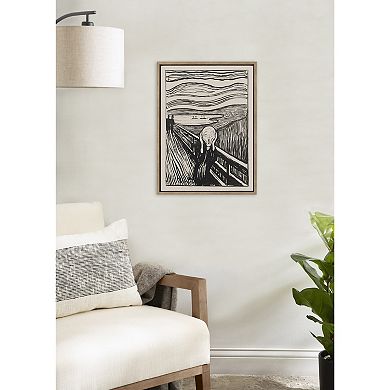 Sylvie Edvard Munch The Scream Framed Canvas by The Art Institute of Chicago