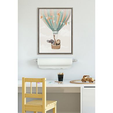 Sylvie Hot Air Balloon Travel Framed Canvas by July Art Prints