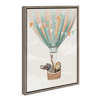 Sylvie Hot Air Balloon Travel Framed Canvas by July Art Prints