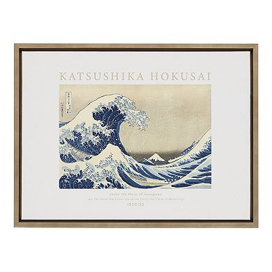 Sylvie Katsushika Hokusai Under the Wave off Kanagawa Framed Canvas by The Art Institute of Chicago