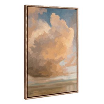 Sylvie Beaded Shades of Day Framed Canvas by Mary Sparrow