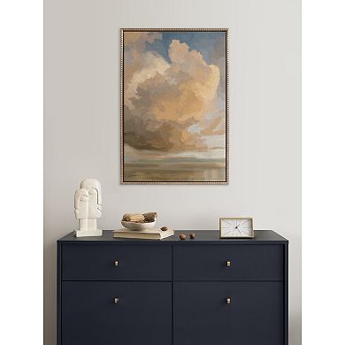 Sylvie Beaded Shades of Day Framed Canvas by Mary Sparrow