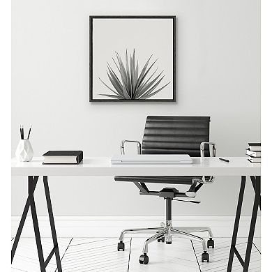 Sylvie Haze Agave Succulent Framed Canvas by The Creative Bunch Studio
