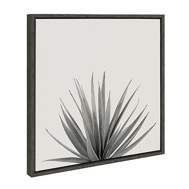 Sylvie Haze Agave Succulent Framed Canvas by The Creative Bunch Studio