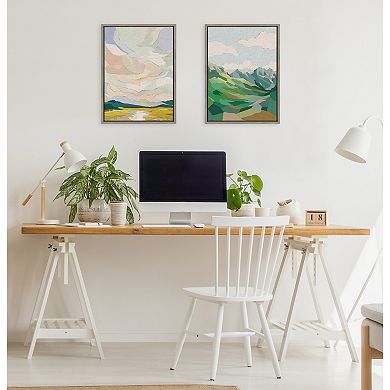 Sylvie Autumn Sky Framed Canvas by Nikita Jariwala